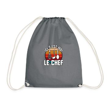 Ici c’est moi le chef - Sac de sport léger - gris - Devant