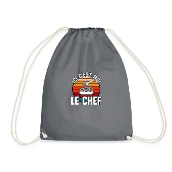 Ici c’est moi le chef - Sac de sport léger - gris - Devant