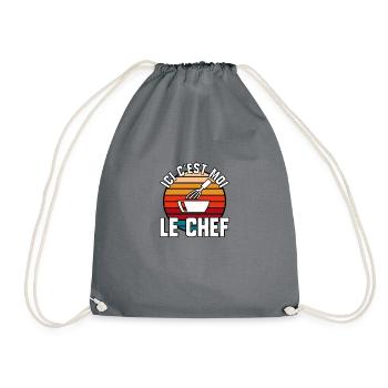 Ici c’est moi le chef - Sac de sport léger - gris - Devant