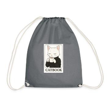 catbook - Turnbeutel - Grau - Vorne