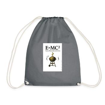 Happy Fathers Day - BBQ E=Mc2 - Drawstring Bag - grey - Front