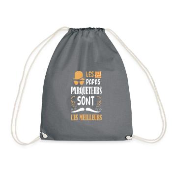 Les papas parqueteurs sont les meilleurs t-shirt - Sac de sport léger - gris - Devant