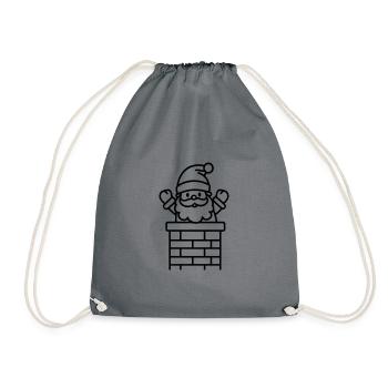 Père Noël Drôle - Sac de sport léger - gris - Devant