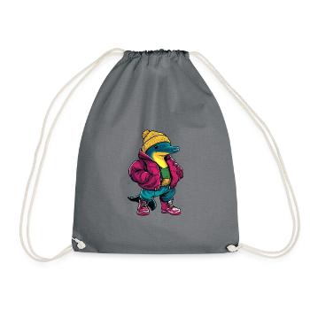 Dauphin Drôle Hiver - Sac de sport léger - gris - Devant