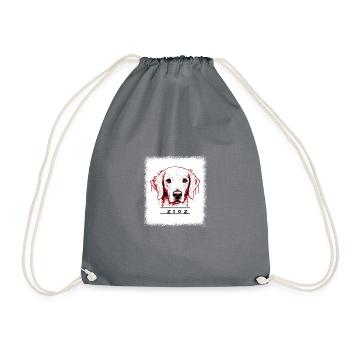 funny quote funny sayings dogs beagle love - Drawstring Bag - grey - Front