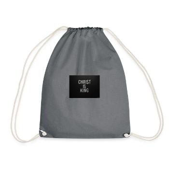 CHRIST IS KING - Drawstring Bag - grey - Front