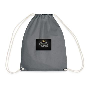 CHRIST IS KING - Drawstring Bag - grey - Front