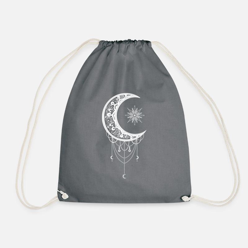 Boho Mond Stern gothic Moon and star - Turnbeutel - Grau