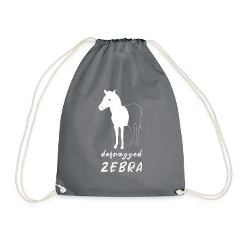 Cadeau de geek d'administration de l'informaticien Zebra défraggé - Sac de sport léger - gris - Devant