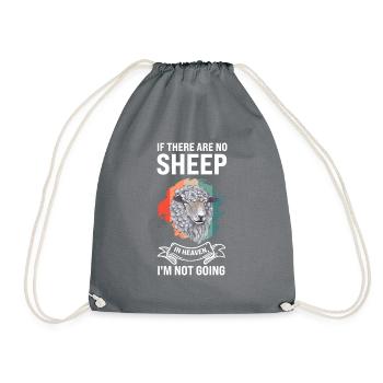 Schafe Schafhalter Geschenk - Turnbeutel - Grau - Vorne