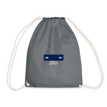 Que pensez-vous blanc - Sac de sport léger - gris - Devant