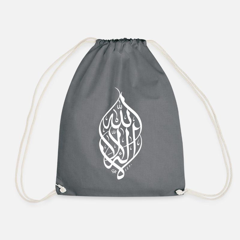 Lâ ilâhe illallah Muhammedun Resulullah - Drawstring Bag - grey