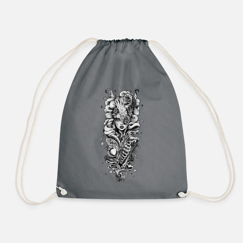 Goddess of the underworld - Drawstring Bag - grey