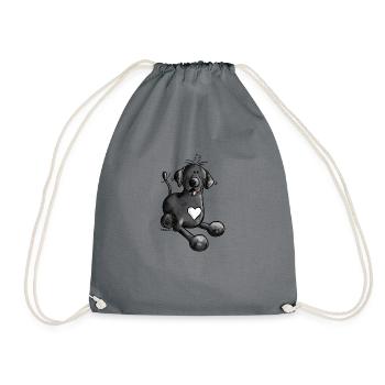 Labrador retriever chien comique design - Sac de sport léger - gris - Devant