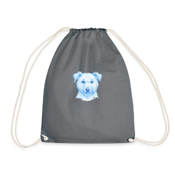 dog hand drwan - Turnbeutel - Grau - Vorne