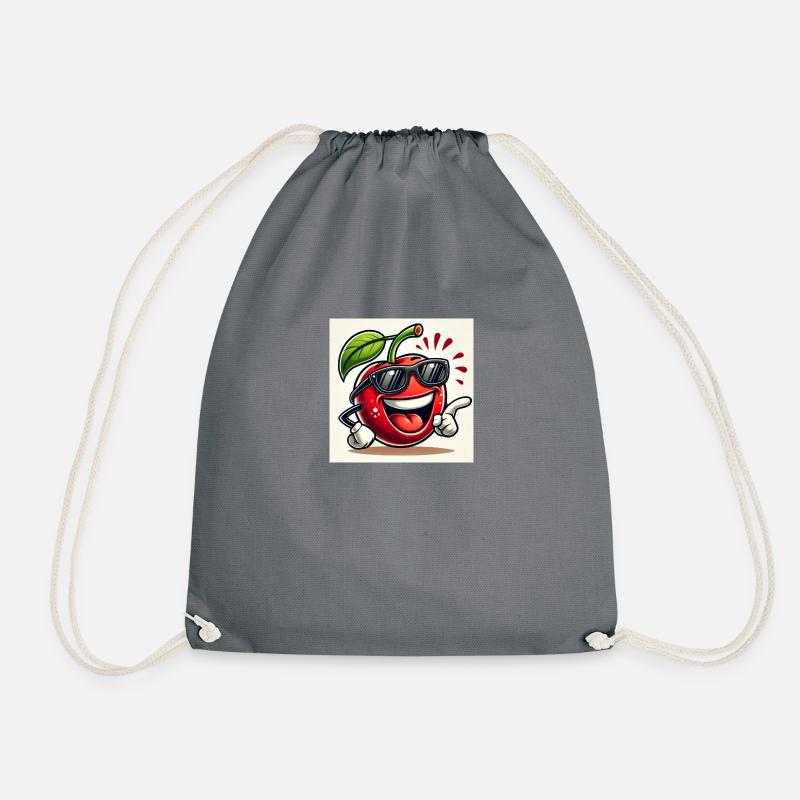 Kirsche - Turnbeutel - Grau