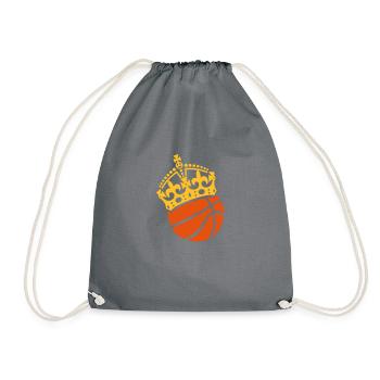 Basketball Krone Crown Couronne - Turnbeutel - Grau - Vorne
