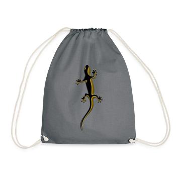 gecko - Drawstring Bag - grey - Front
