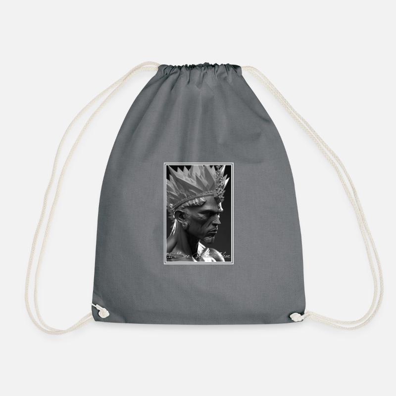 I See Crystal Clear - 3D Render - Drawstring Bag - grey
