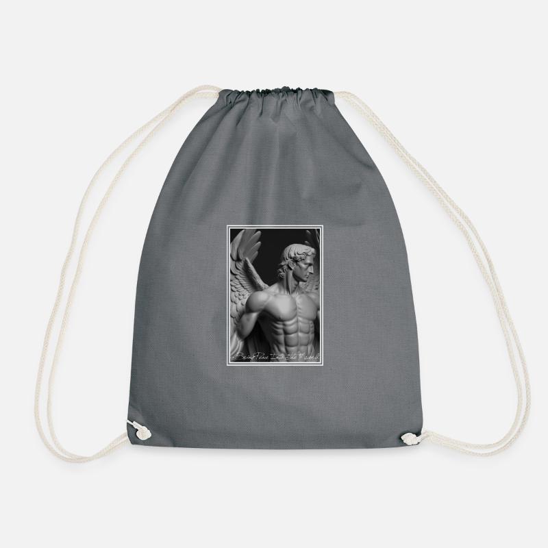 Bring Peace Into The World - 3D Render - Drawstring Bag - grey