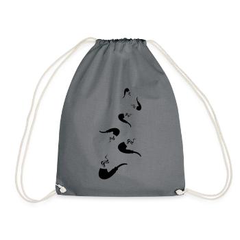 Smoking a pipe - Drawstring Bag - grey - Front