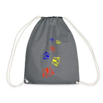 Test tube chemists - Drawstring Bag - grey - Front