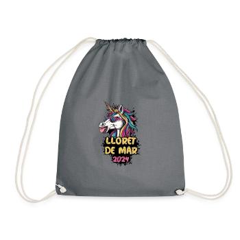 Lloret De Mar 2024 Unicorn - Drawstring Bag - grey - Front