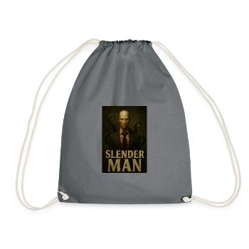 Slender Man VHS Wald Glitch Horror T-Shirt - Turnbeutel - Grau - Vorne