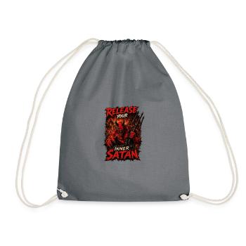 Libérez votre Satan intérieur | Graphique du Démon Sombre - Sac de sport léger - gris - Devant