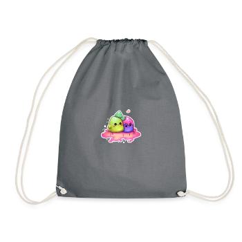 Sweet Slime Care Couple - Drawstring Bag - grey - Front