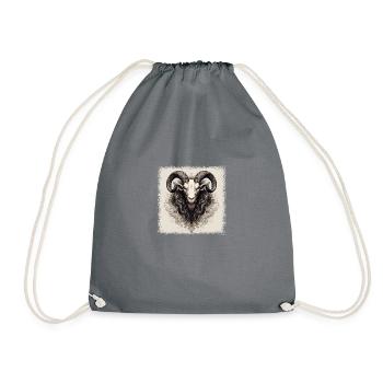Geek Gift Idea Quote Animal Design Herd of Sheep - Drawstring Bag - grey - Front