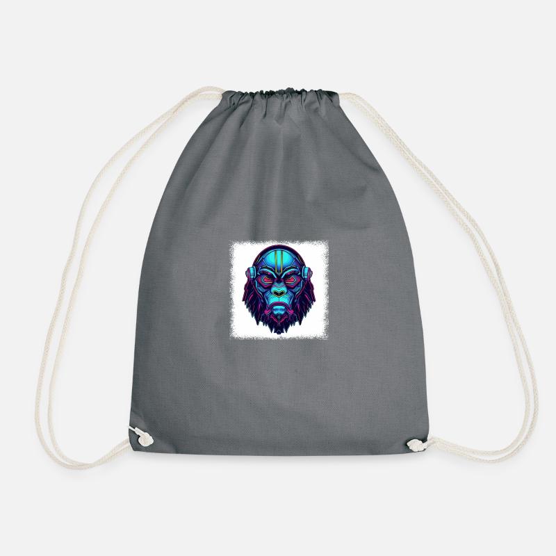 jokes ape gorilla awesome happy monkey funny quote - Turnbeutel - Grau