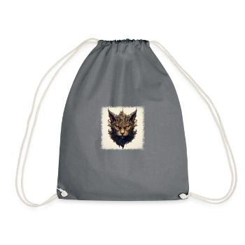 awesome aww cat valentines day avogato fun avacato - Drawstring Bag - grey - Front