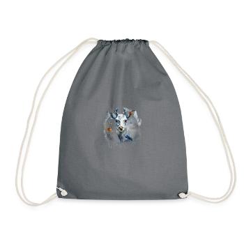 Elevate Your Lifestyle with Our Lamb-Inspired - Drawstring Bag - grey - Front