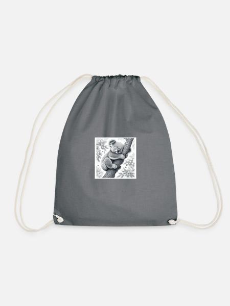Koala Bär schläft - Turnbeutel - Grau
