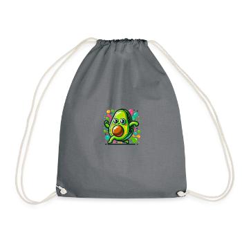 Tanzende Avocado - Turnbeutel - Grau - Vorne