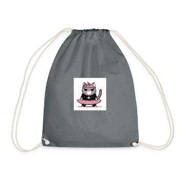 Chat toutou - Sac de sport léger - gris - Devant