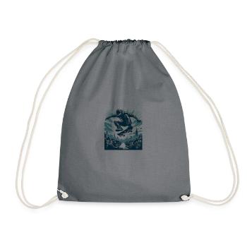 ollie in the City - Drawstring Bag - grey - Front
