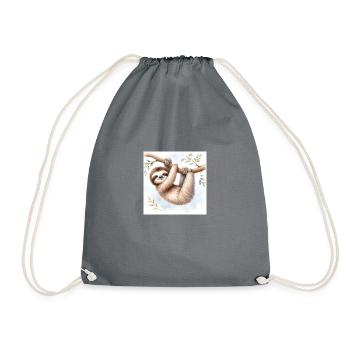 Paresseux à l’aquarelle - Sac de sport léger - gris - Devant
