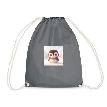 Penguins snow 2 - Drawstring Bag - grey - Front