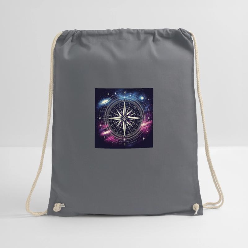 Galactic Compass Rose Drawstring Bag