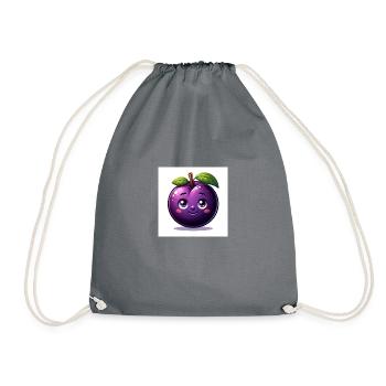 A sweet plum - Drawstring Bag - grey - Front