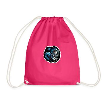 Weltraum-Eichhörnchen - Turnbeutel - Fuchsia - Vorne
