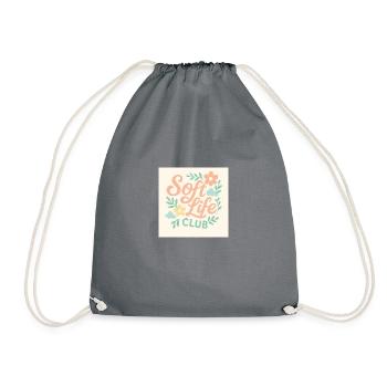 Soft Life Club - Drawstring Bag - grey - Front