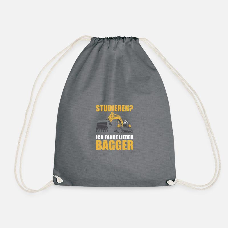 Studieren? Baggerführer Baggerfahrer Bagger - Turnbeutel - Grau
