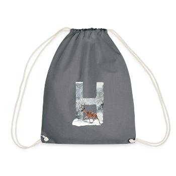 H – caractère décoratif – hiver - Sac de sport léger - gris - Devant