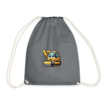 Idée cadeau de conception d’excavatrice - Sac de sport léger - gris - Devant