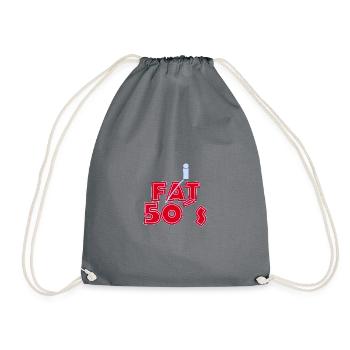 Fat 50S Red LightBlue - Drawstring Bag - grey - Front