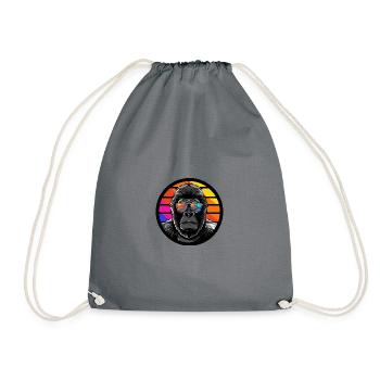 Gorilla Bande Dessinée Cool Été - Sac de sport léger - gris - Devant