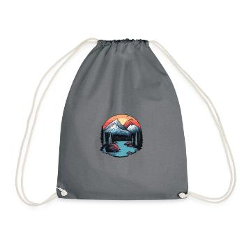 Montagnes Paysage extérieur - Sac de sport léger - gris - Devant